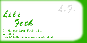 lili feth business card